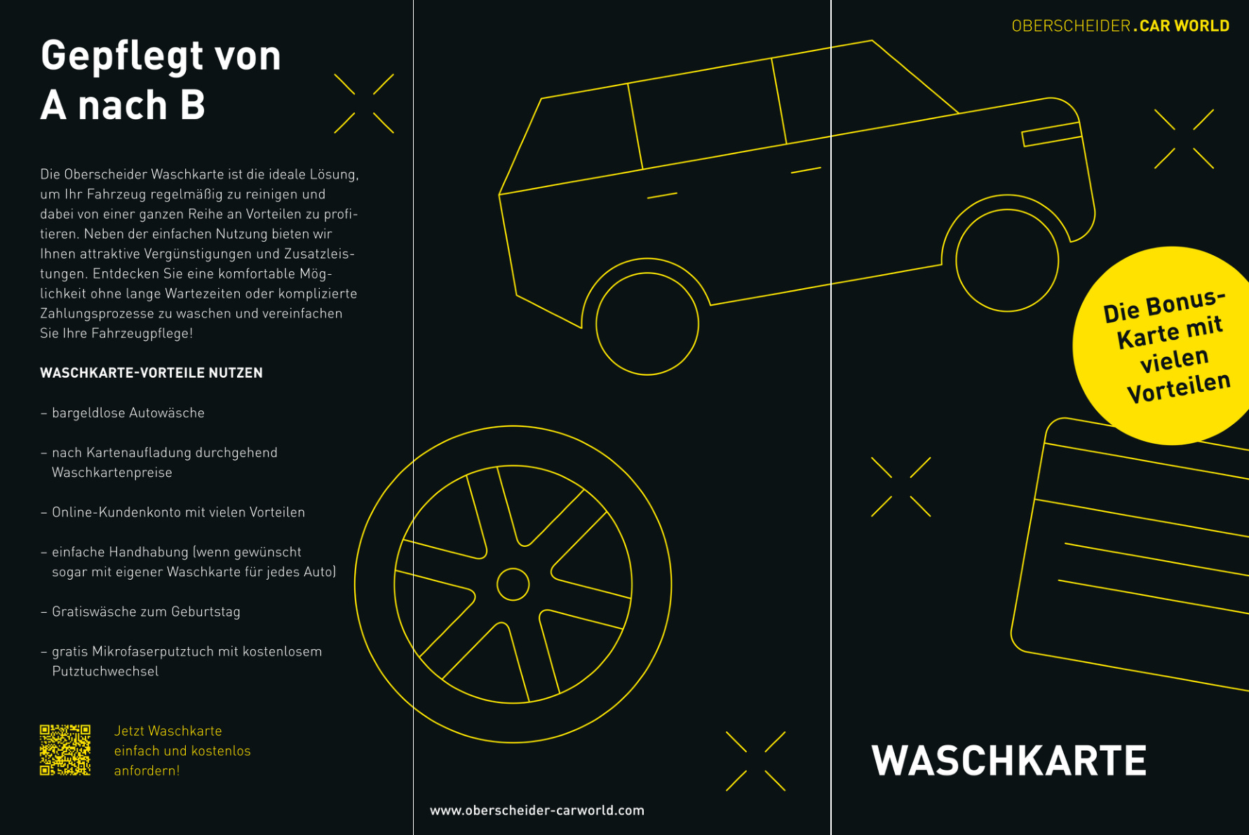 Waschkarte Flyer, Seite 1
